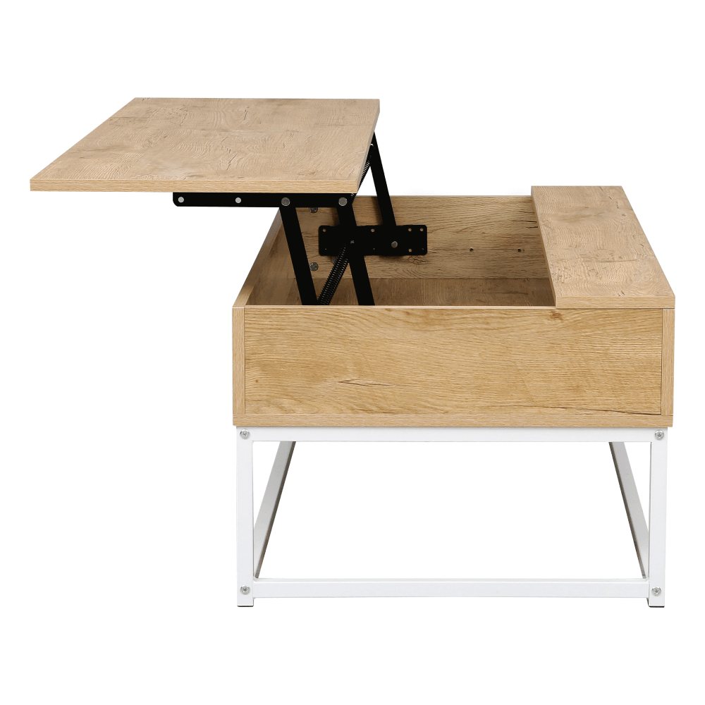 Dohányzóasztal, tölgy/fehér, LIVINA