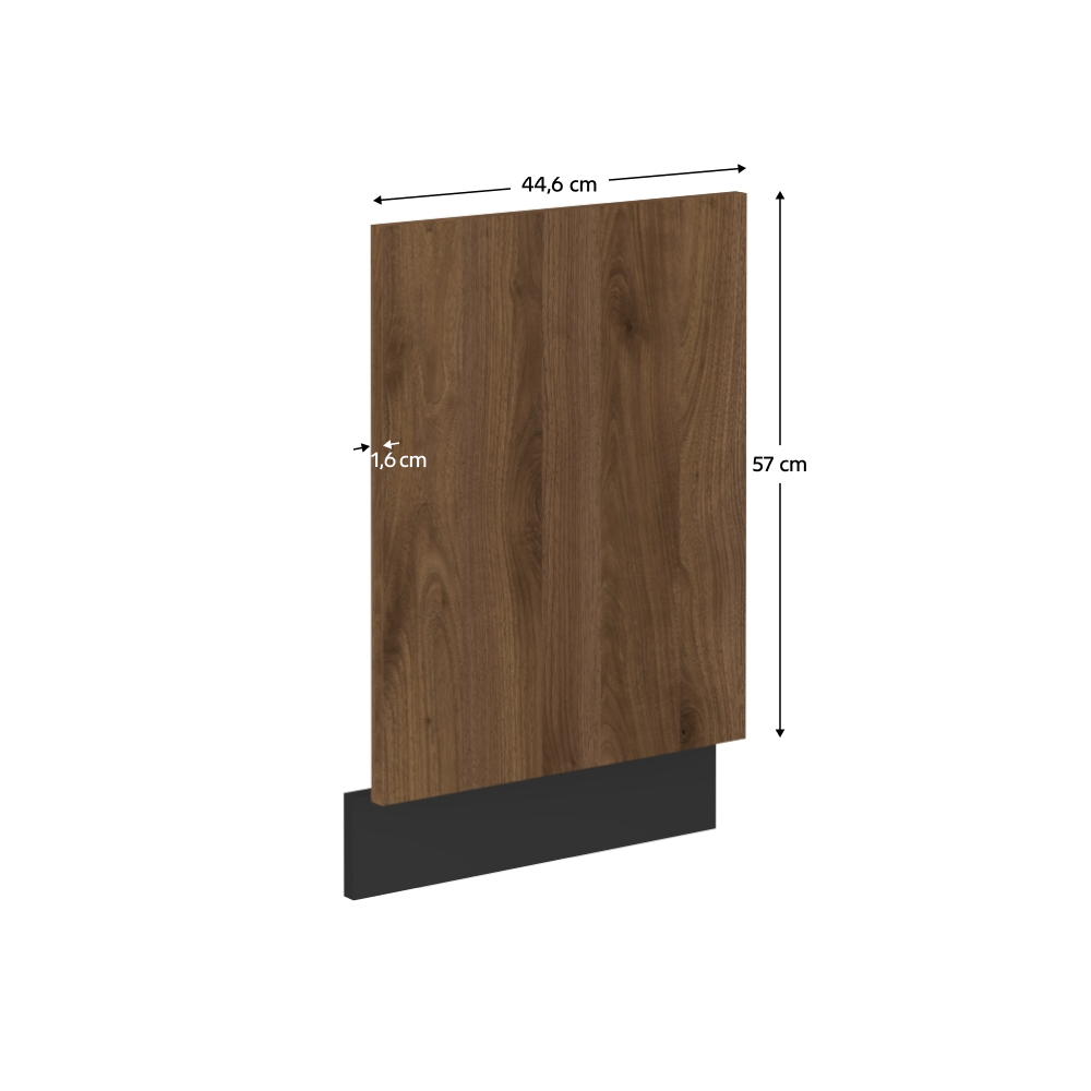 Ajtó mosogatógéphez, okapi dió/fekete, MENZO ZM 570x446