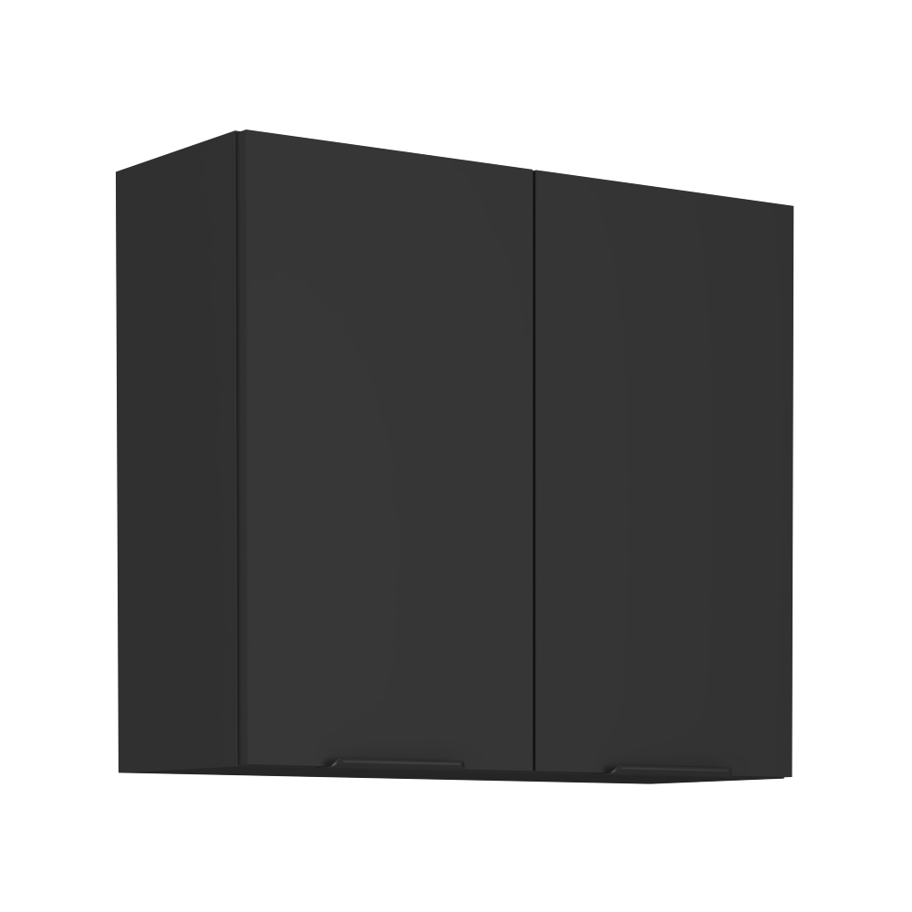 Felső szekrény, fekete, siber 80 g-72 2f