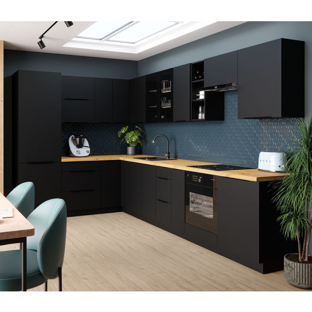 Ajtó mosogatógéphez, fekete, SIBER ZM 570x446