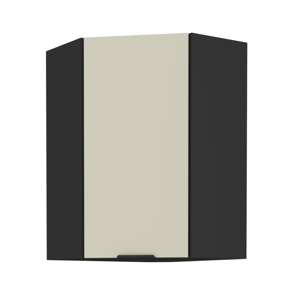 Felső sarokszekrény cashmere/fekete, araka 60x60 gn-90 1f
