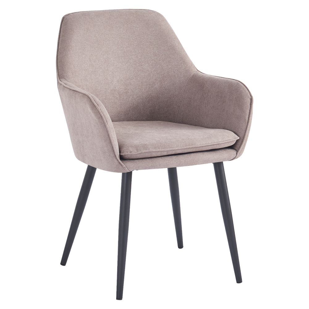 Design fotel, szürkésbarna Taupe/fekete, ILKOM