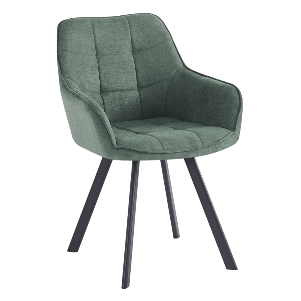 Design fotel, zöld Velvet/fekete, PETIN