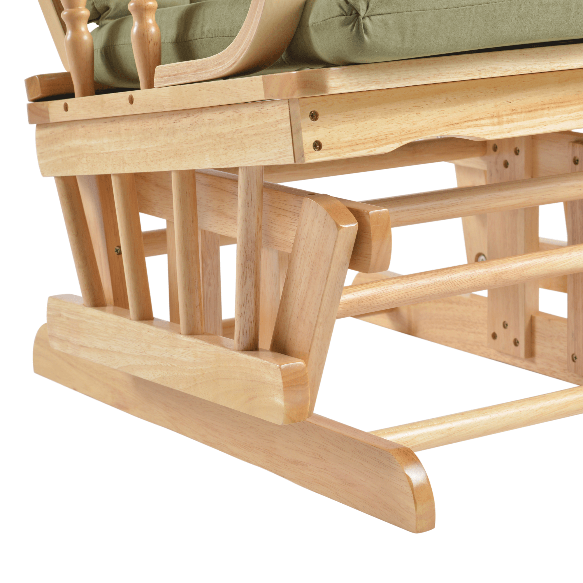 Hintaszék lábtartóval, természetes/zöld, DALBERT Hintaszék lábtartóval, természetes/zöld, DALBERT