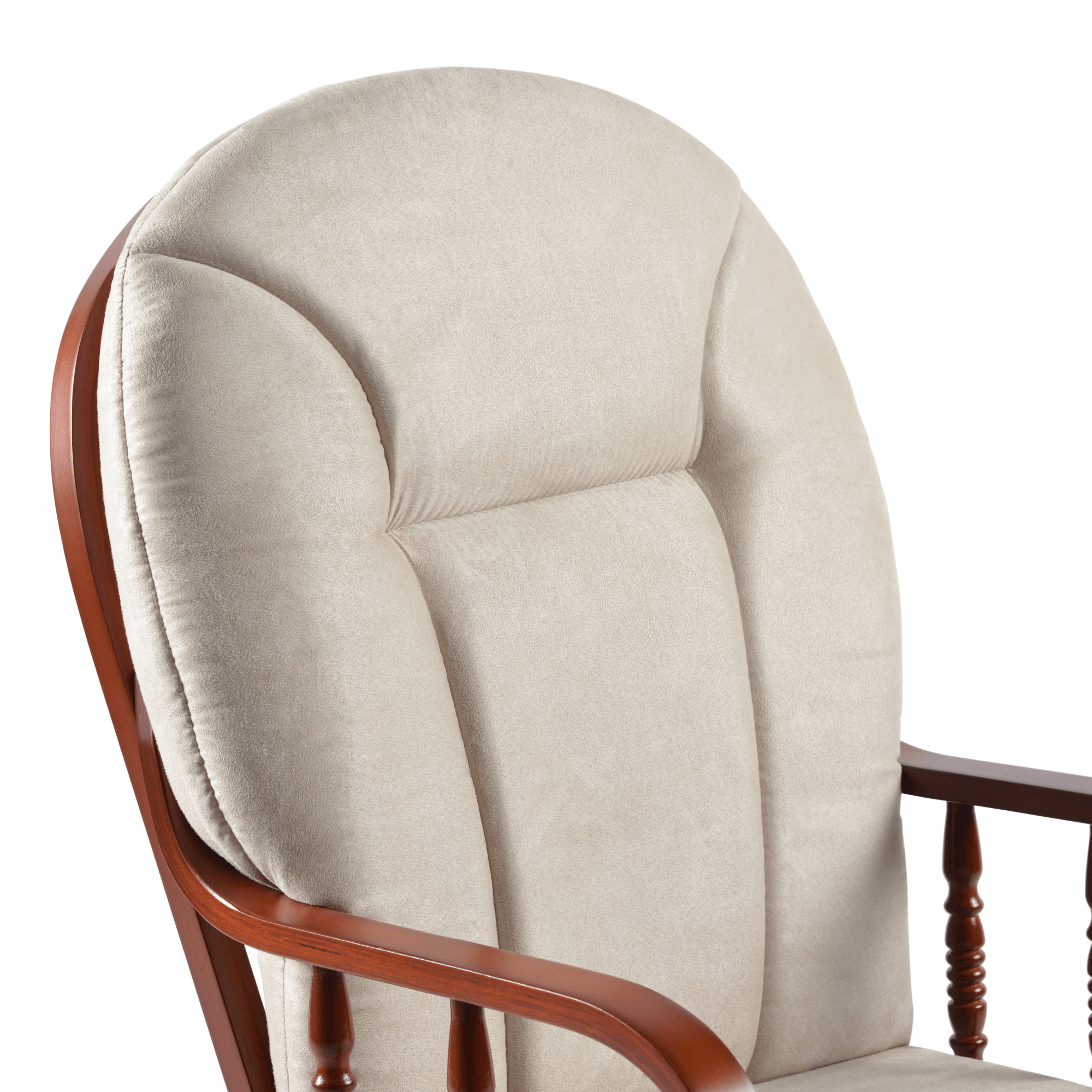 Hintaszék lábtartóval, dió/bézs, TALMAN