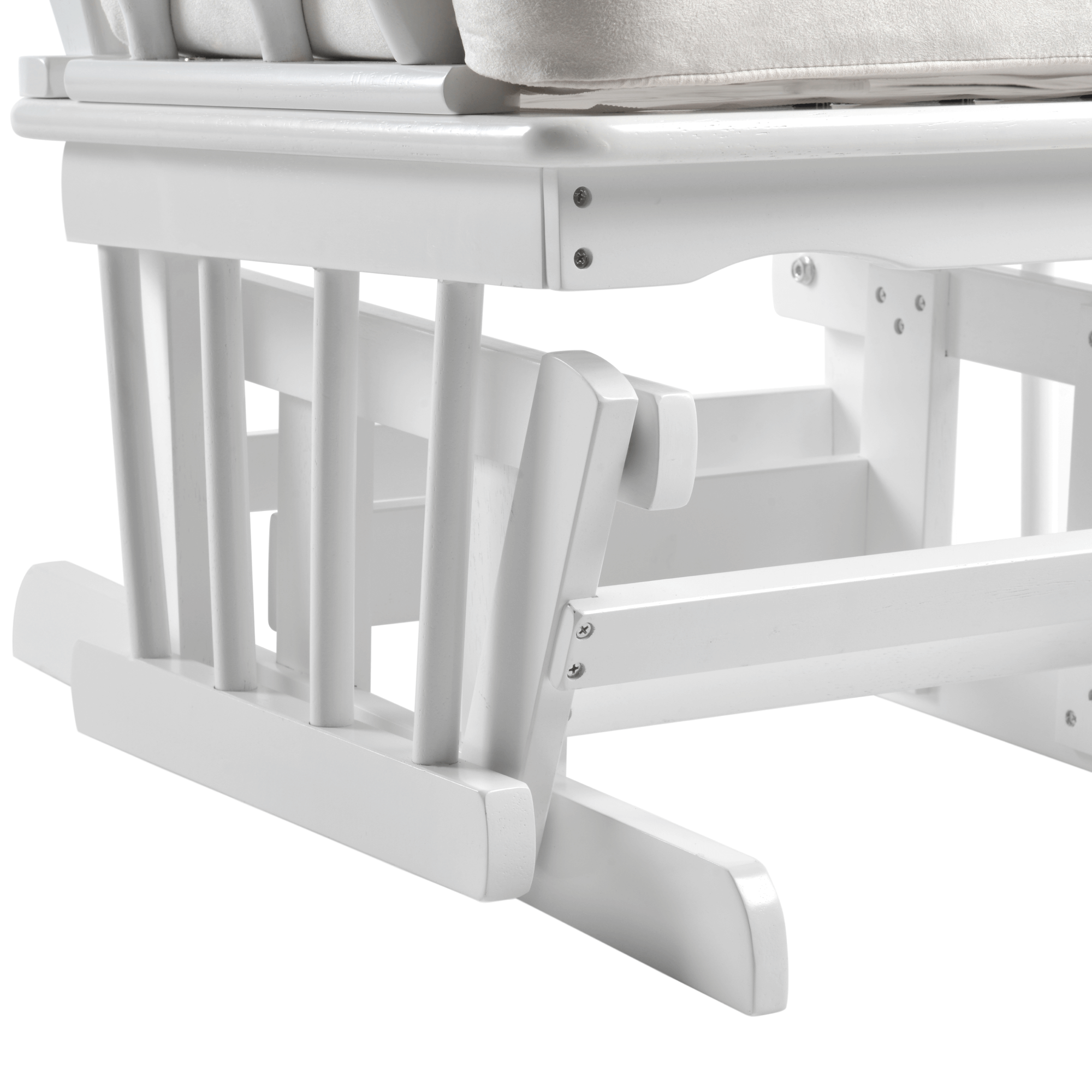 Hintaszék lábtartóval, fehér/krém, SAFORD