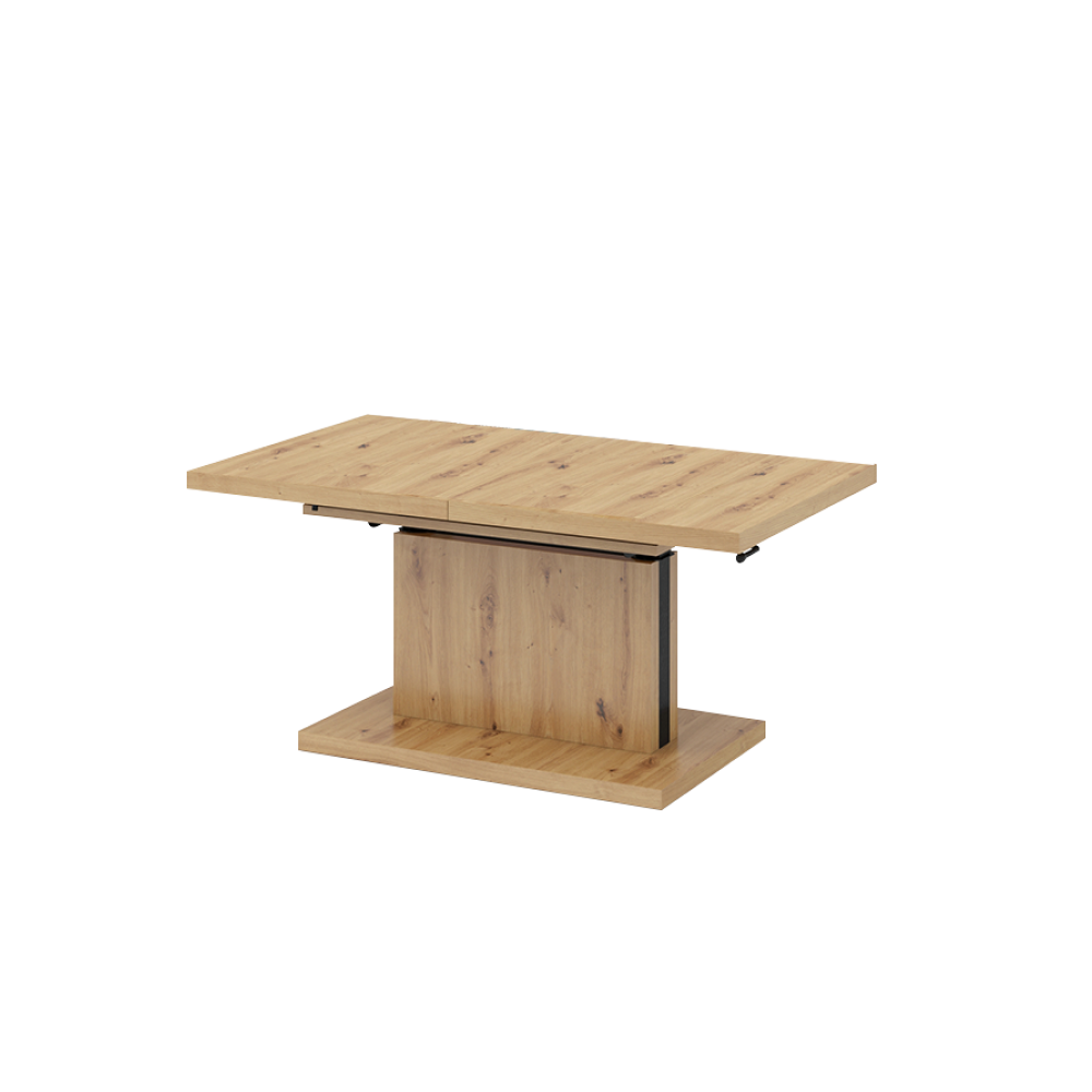 Jedálenský/konferenčný rozkladací stôl, dub artisan, 120-200x70 cm, ARTON
