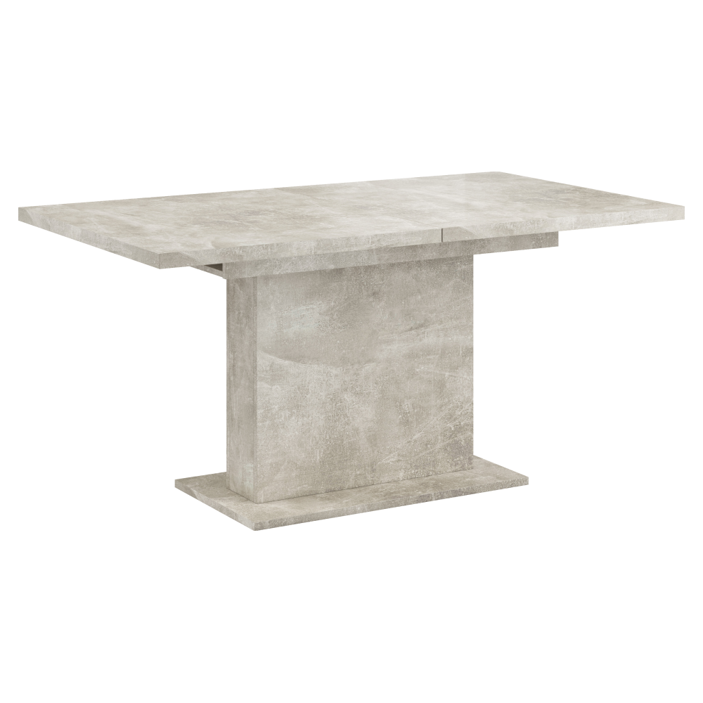 Kihúzható étkezőasztal, beton, 160-200x90 cm, boba