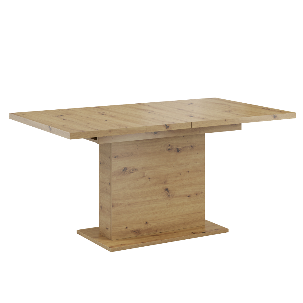 Jídelní rozkládací stůl, dub artisan, 160-200x90 cm, BOBA