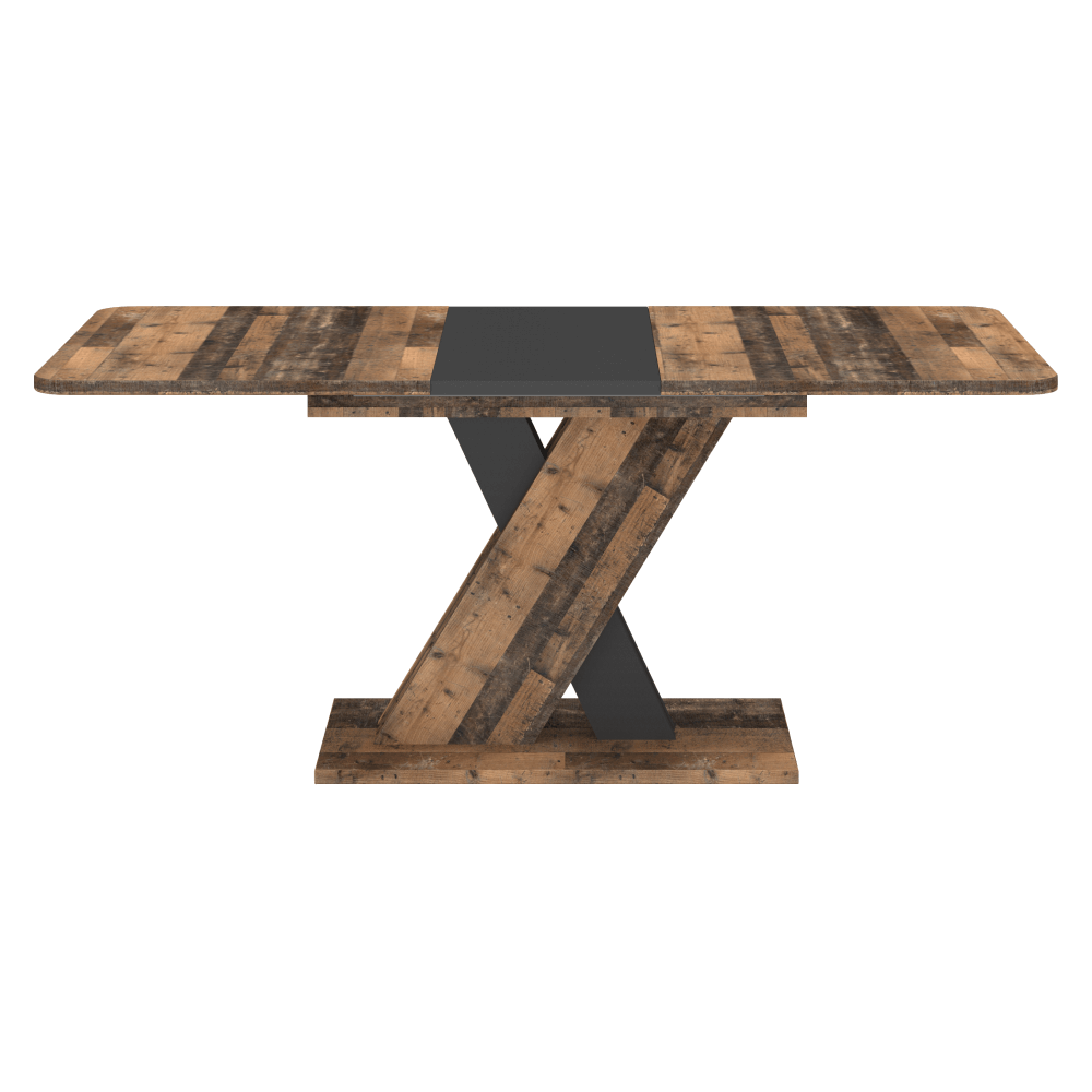 Jídelní rozkládací stůl, old style dark/matera, 140-180x85 cm, EXIL