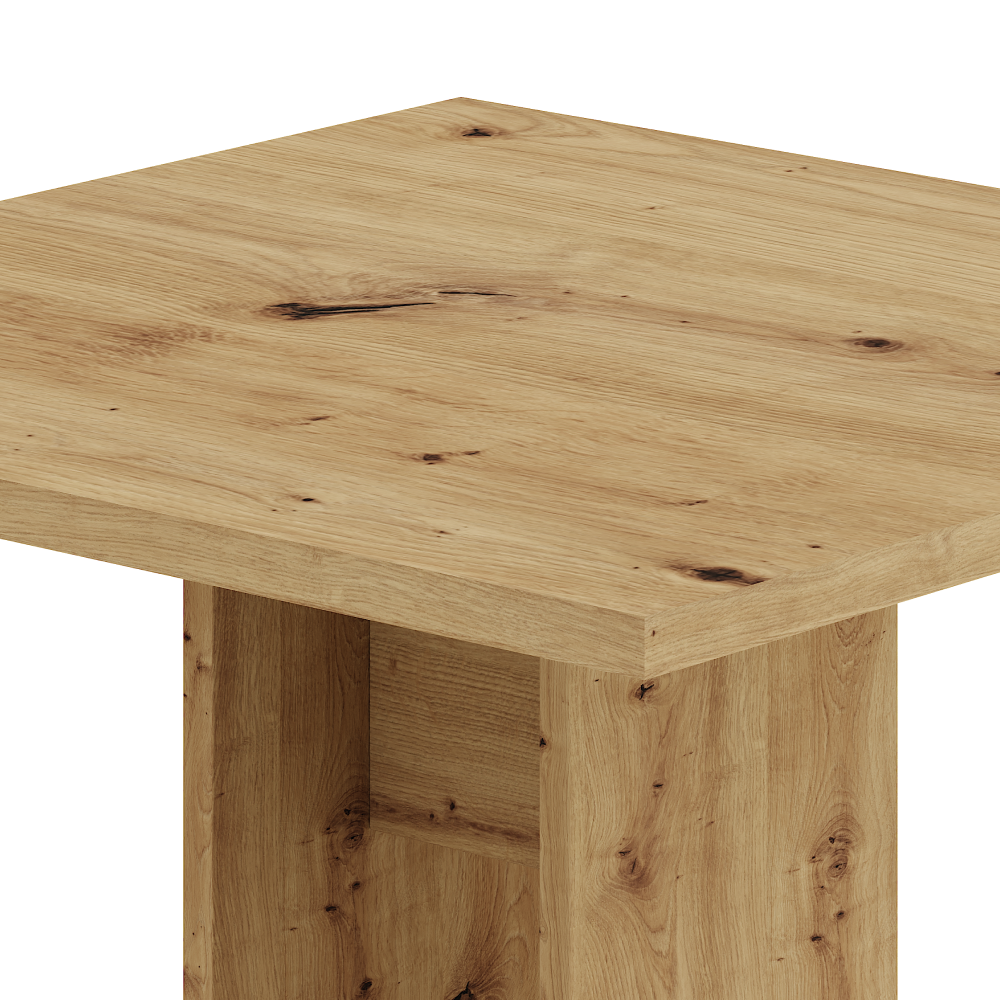 Jídelní stůl, dub artisan, 67,5x67,5 cm, EVERET