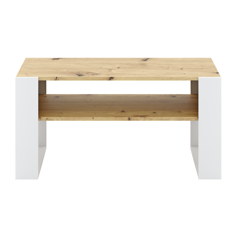 Dohányzóasztal, artisan tölgy/fehér, CARA 1 Dohányzóasztal, artisan tölgy/fehér, CARA 1