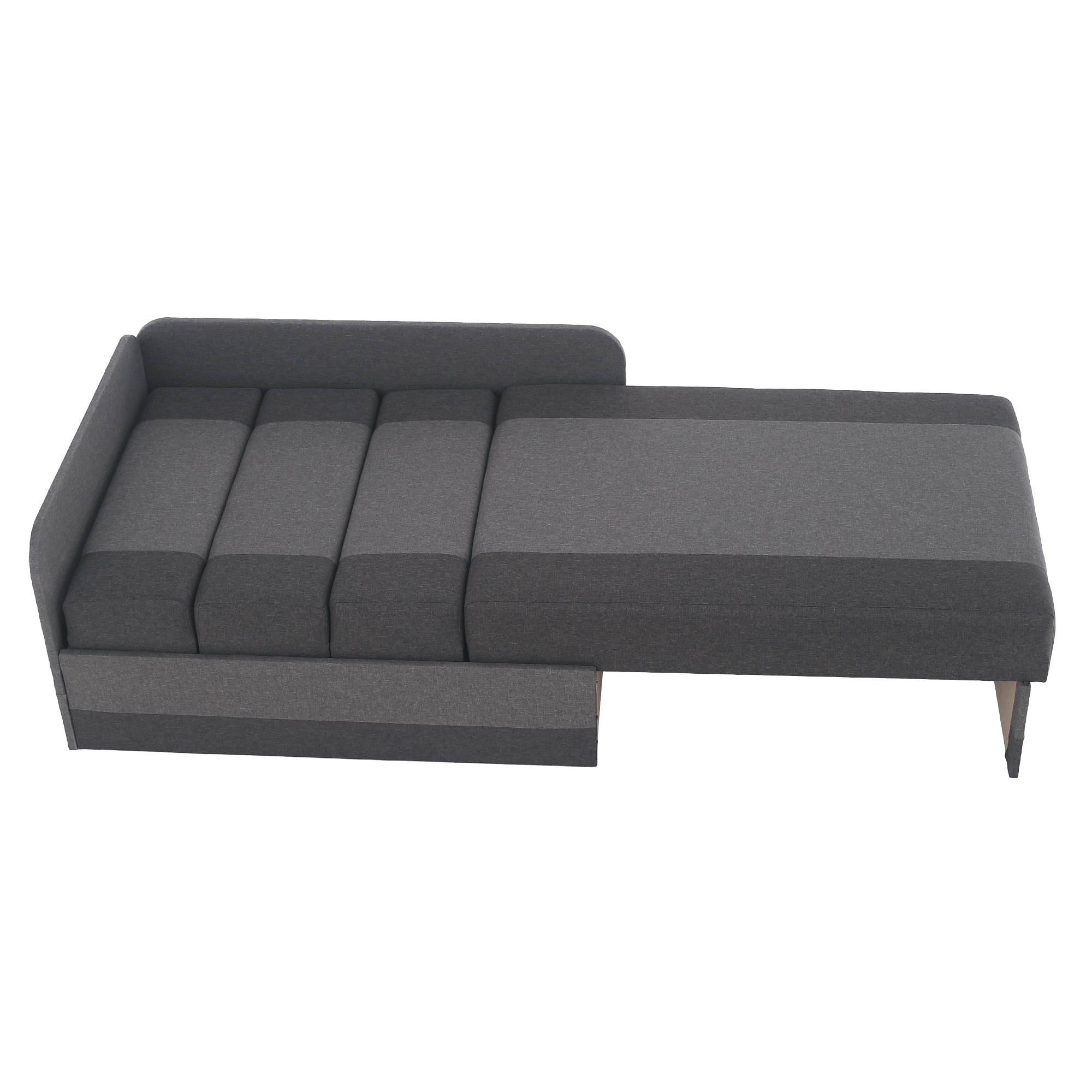 Rozkladacia pohovka, tmavosivá/sivá, MONTES UNI