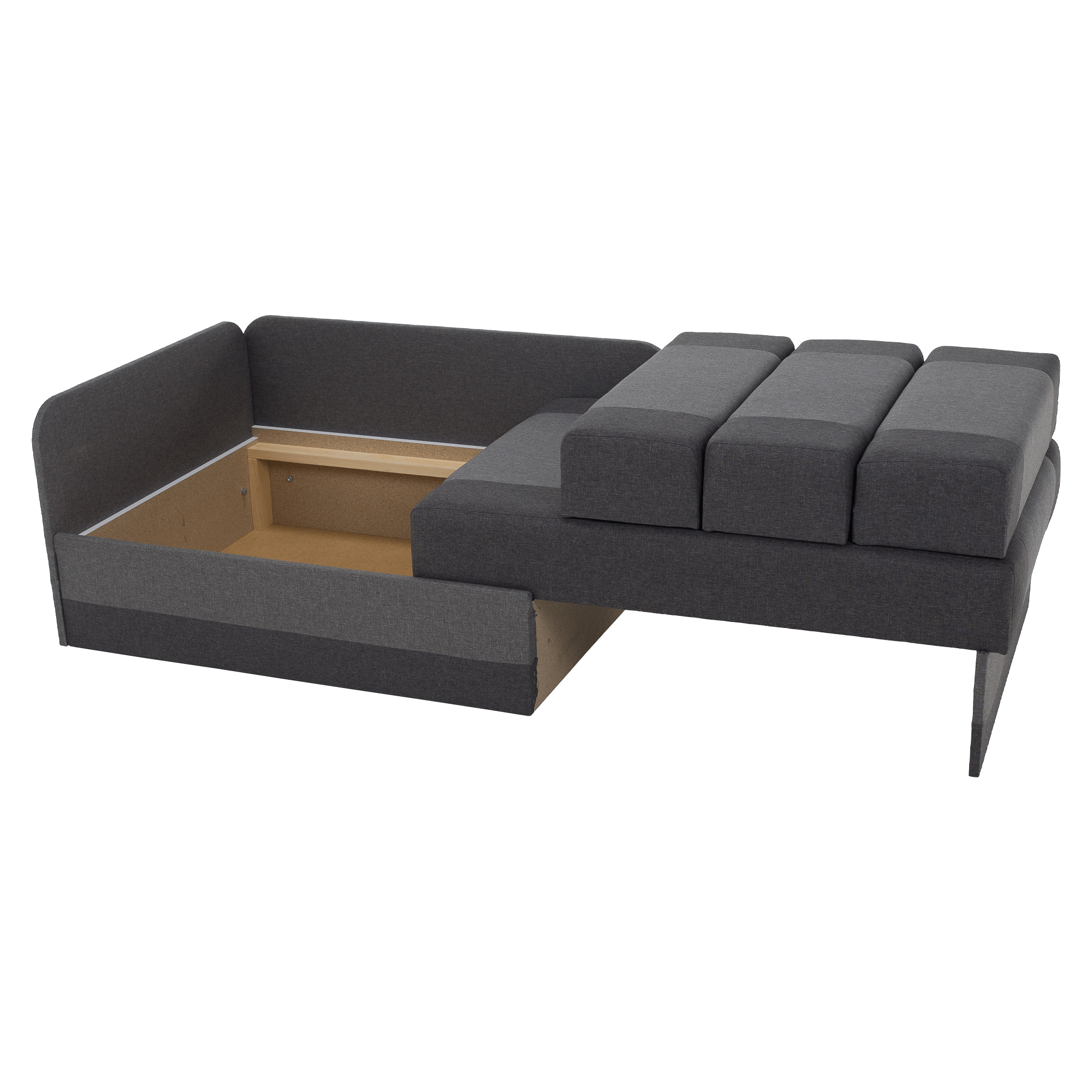 Rozkladacia pohovka, tmavosivá/sivá, MONTES UNI