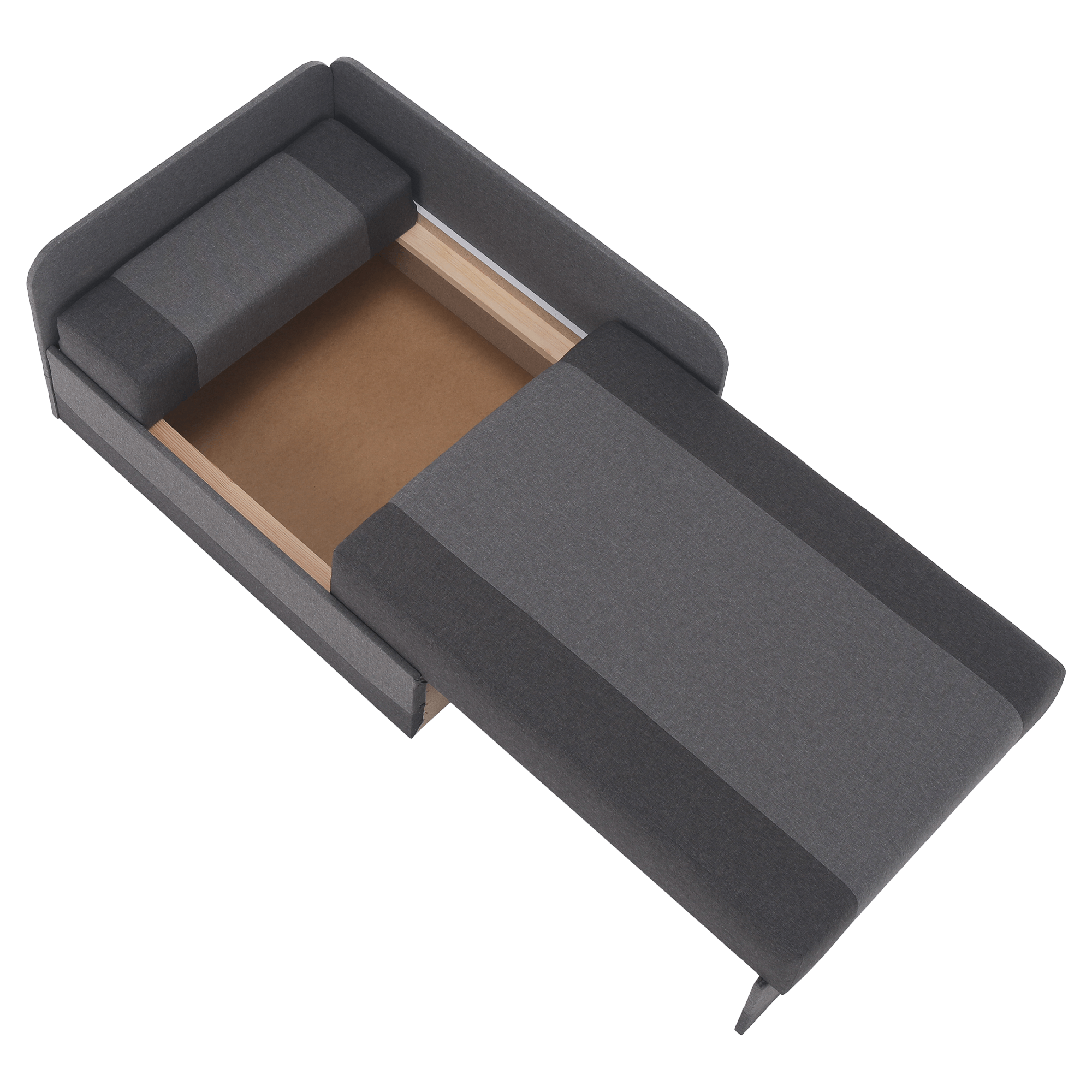 Rozkladacia pohovka, tmavosivá/sivá, MONTES UNI