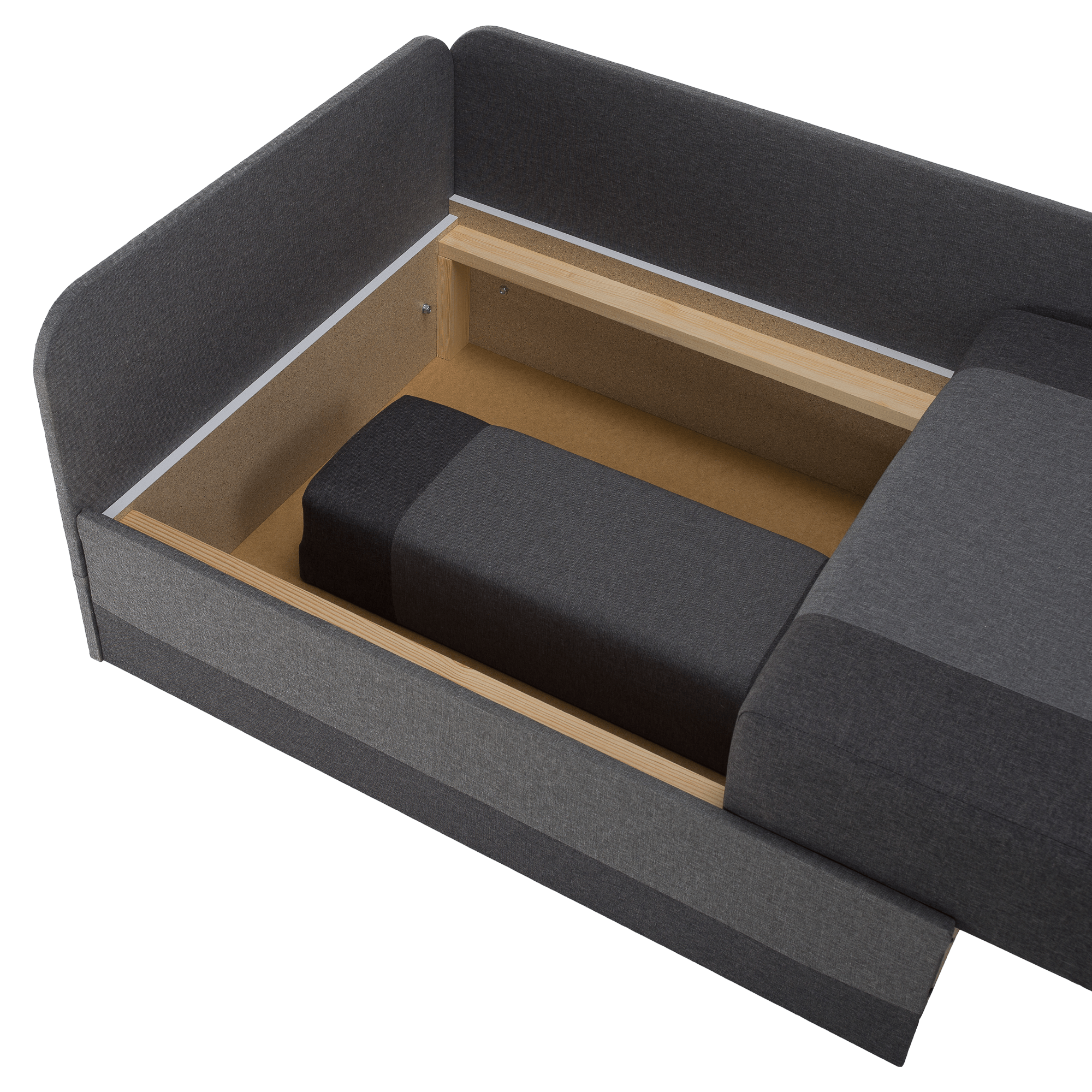 Rozkladacia pohovka, tmavosivá/sivá, MONTES UNI