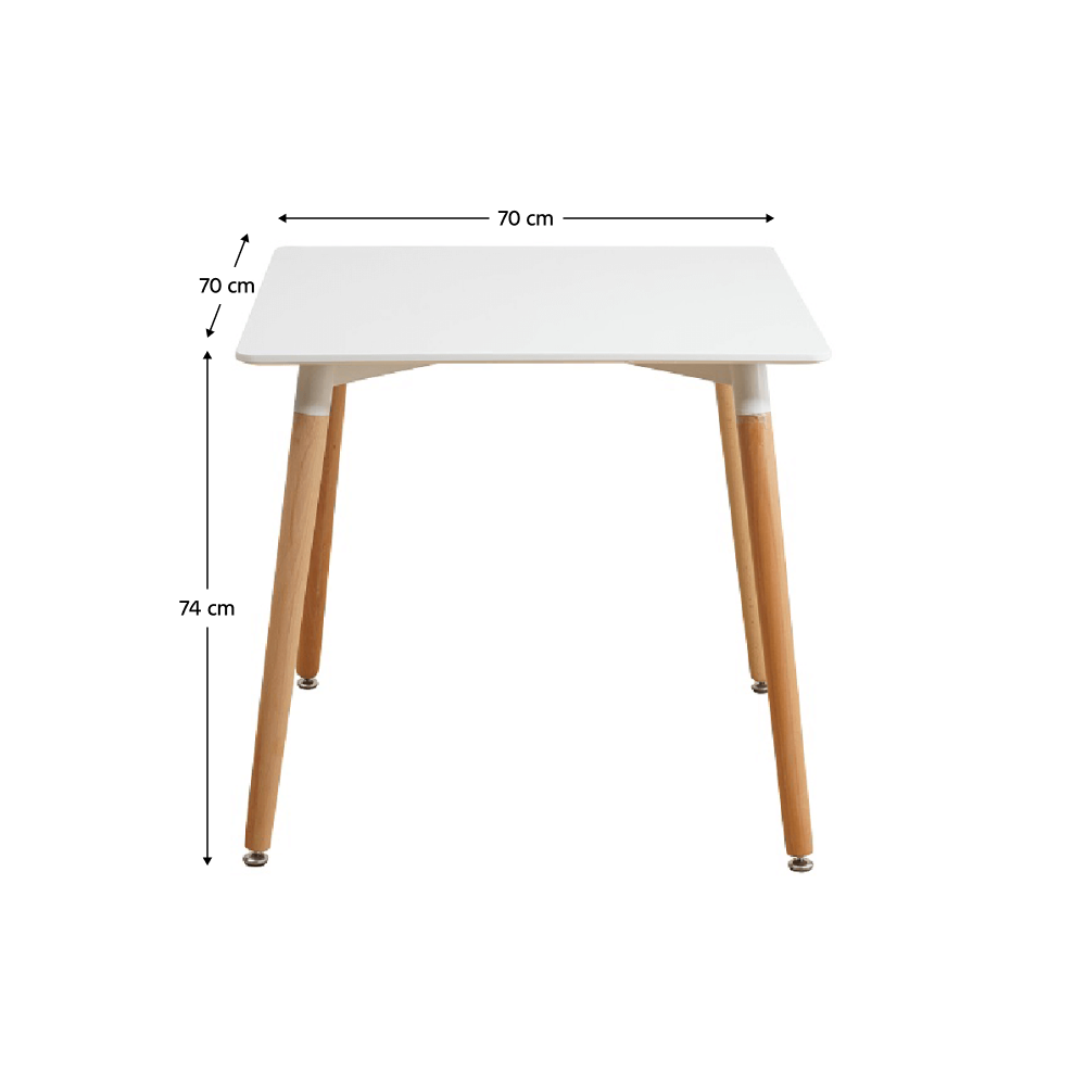 Étkezőasztal, fehér/bükk, 70x70 cm, DIDIER 4 NEW Étkezőasztal, fehér/bükk, 70x70 cm, DIDIER 4 NEW