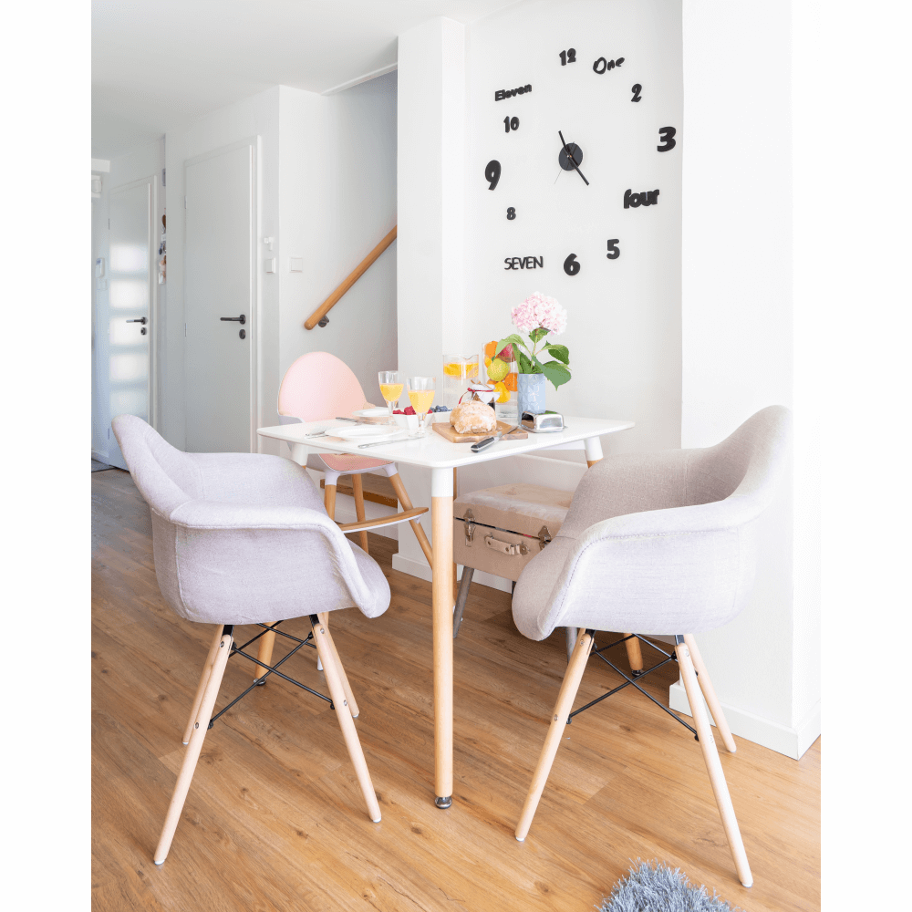 Étkezőasztal, fehér/bükk, 70x70 cm, DIDIER 4 NEW Étkezőasztal, fehér/bükk, 70x70 cm, DIDIER 4 NEW