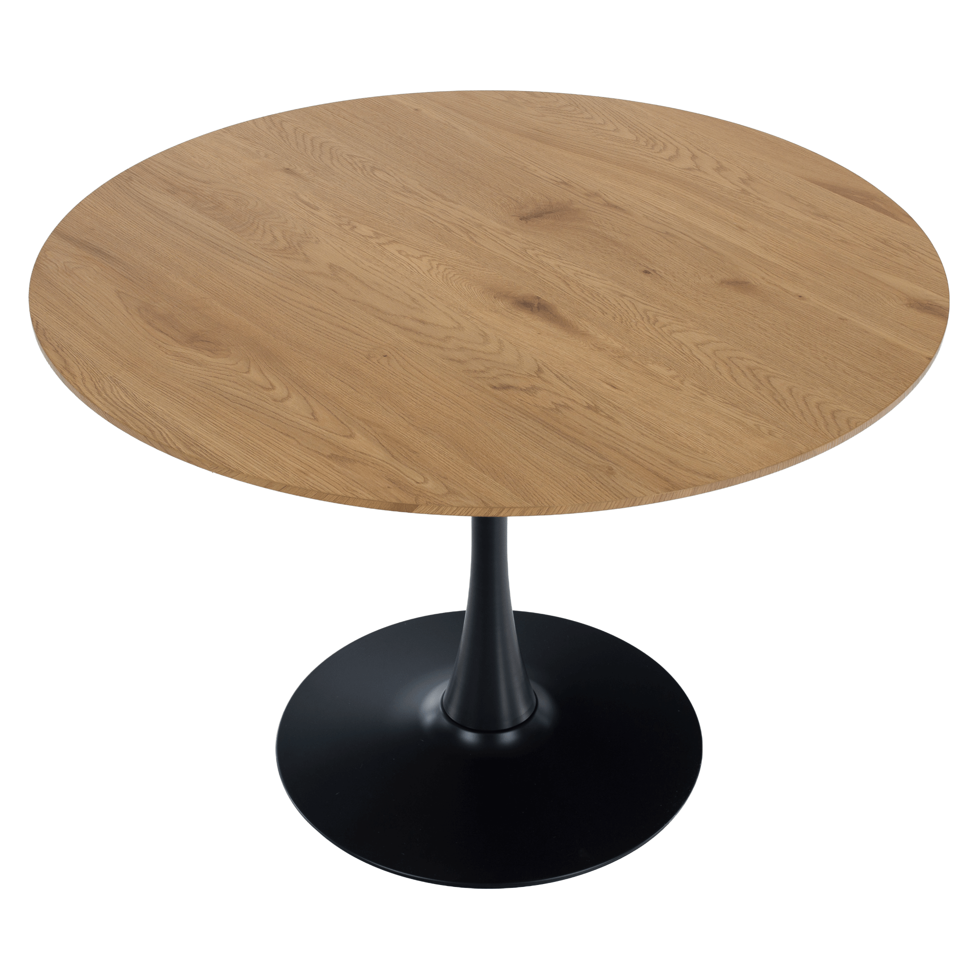 Étkezőasztal, kerek, tölgy/fekete, átmérő 110 cm, REVENTON NEW Étkezőasztal, kerek, tölgy/fekete, átmérő 110 cm, REVENTON NEW