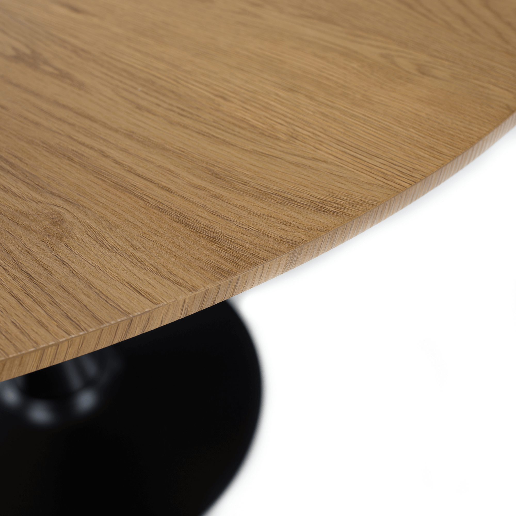 Étkezőasztal, kerek, tölgy/fekete, átmérő 110 cm, REVENTON NEW Étkezőasztal, kerek, tölgy/fekete, átmérő 110 cm, REVENTON NEW