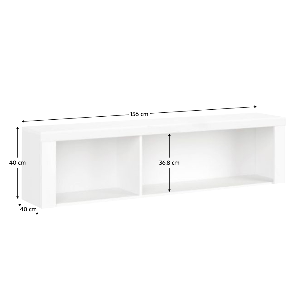 Visiaci regál 160, biely lesk, LINDY