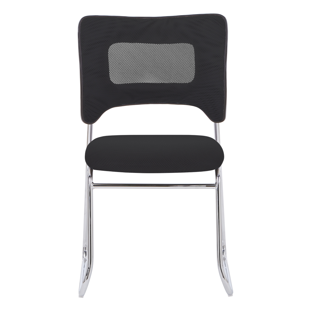 Rakásolható szék, fekete/króm, DELOS