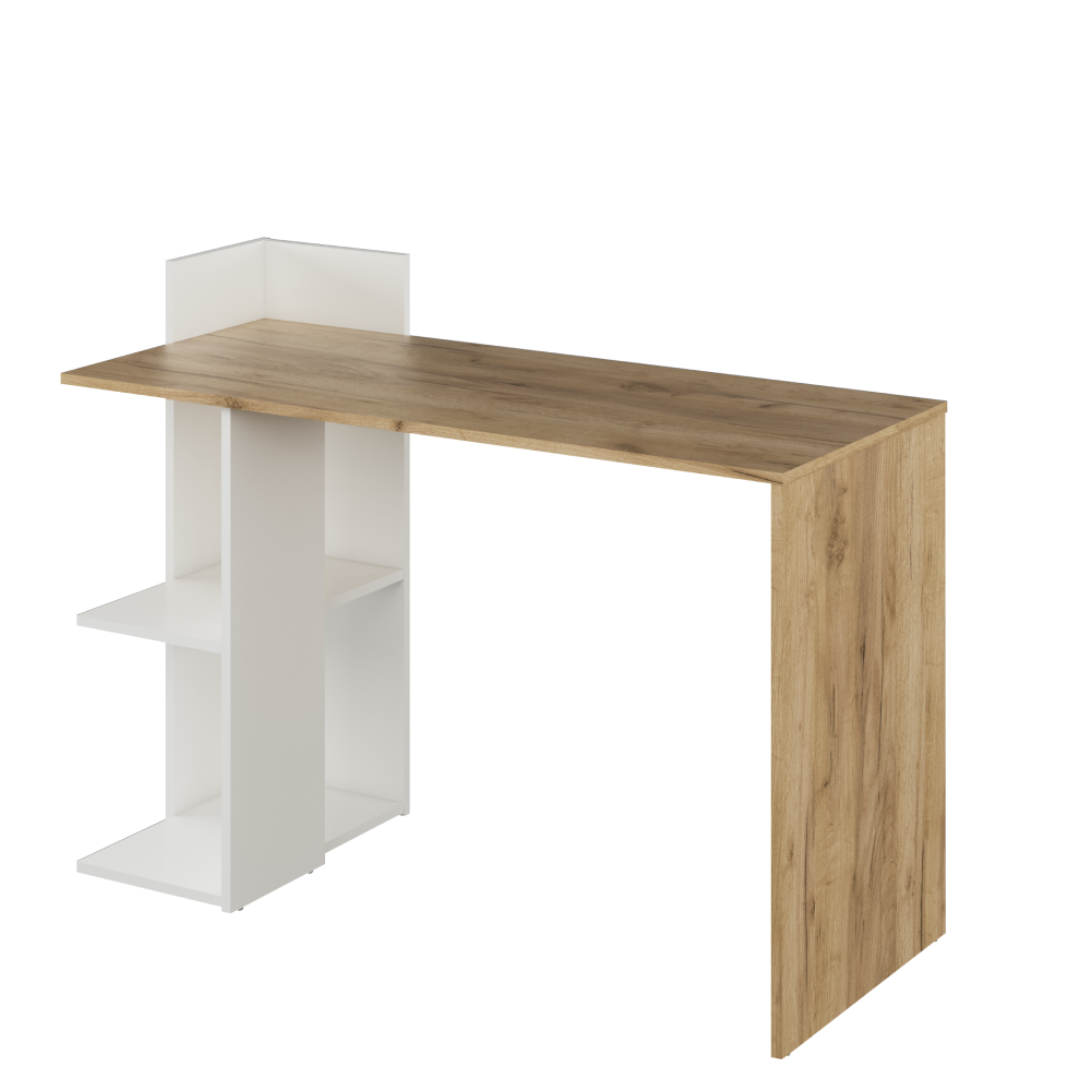 Számítógépasztal, artisan tölgy/fehér, ANDREO NEW Számítógépasztal, artisan tölgy/fehér, ANDREO NEW