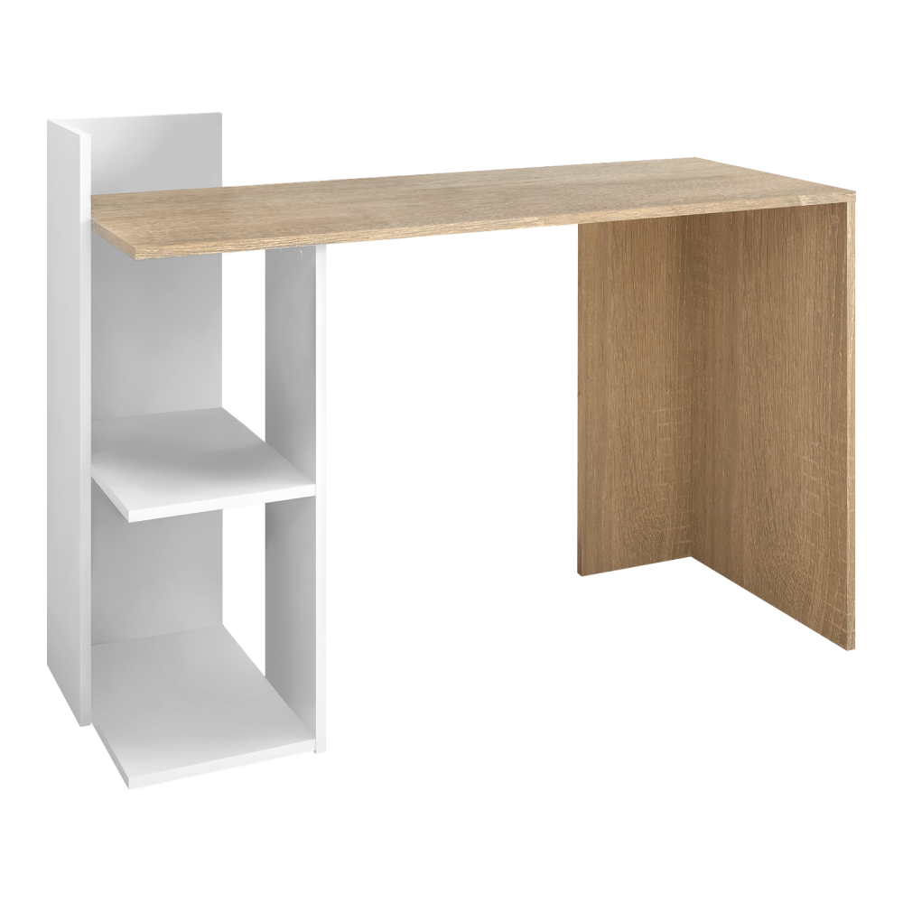 Számítógépasztal, sonoma tölgy/fehér, ZINO NEW Számítógépasztal, sonoma tölgy/fehér, ZINO NEW