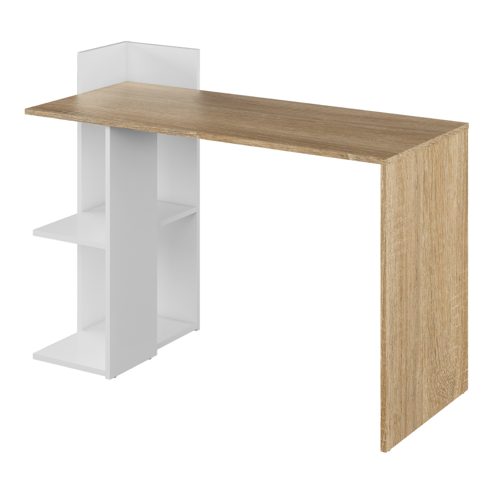 Számítógépasztal, sonoma tölgy/fehér, ZINO NEW Számítógépasztal, sonoma tölgy/fehér, ZINO NEW