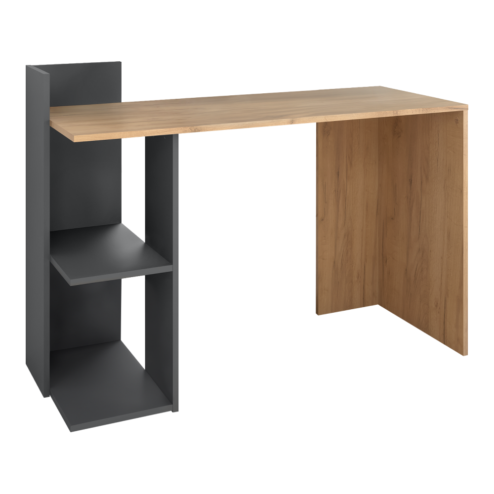 Számítógépasztal, tölgy craft arany/grafit, ZINO NEW Számítógépasztal, tölgy craft arany/grafit, ZINO NEW