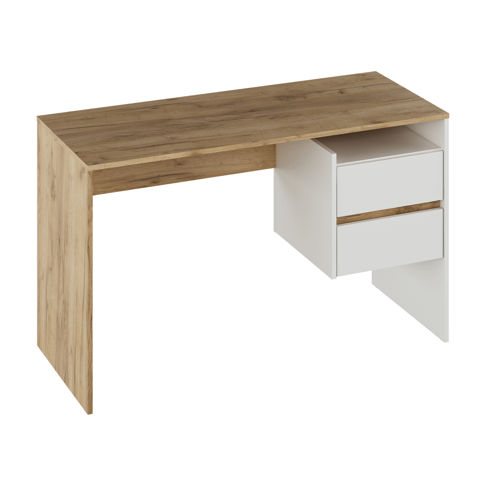 Számítógépasztal, artisan tölgy/fehér, TULIO NEW Számítógépasztal, artisan tölgy/fehér, TULIO NEW