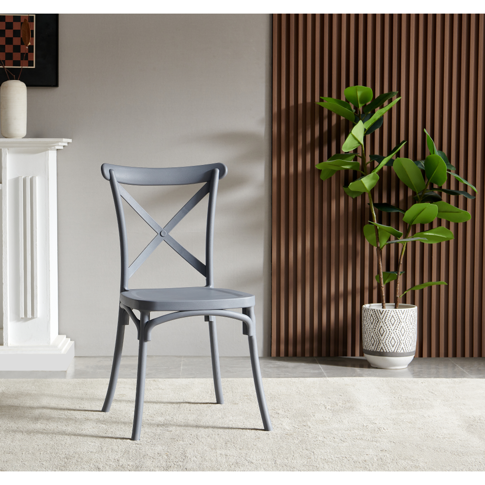 Rakásolható szék, szürke, SAVITA Rakásolható szék, szürke, SAVITA