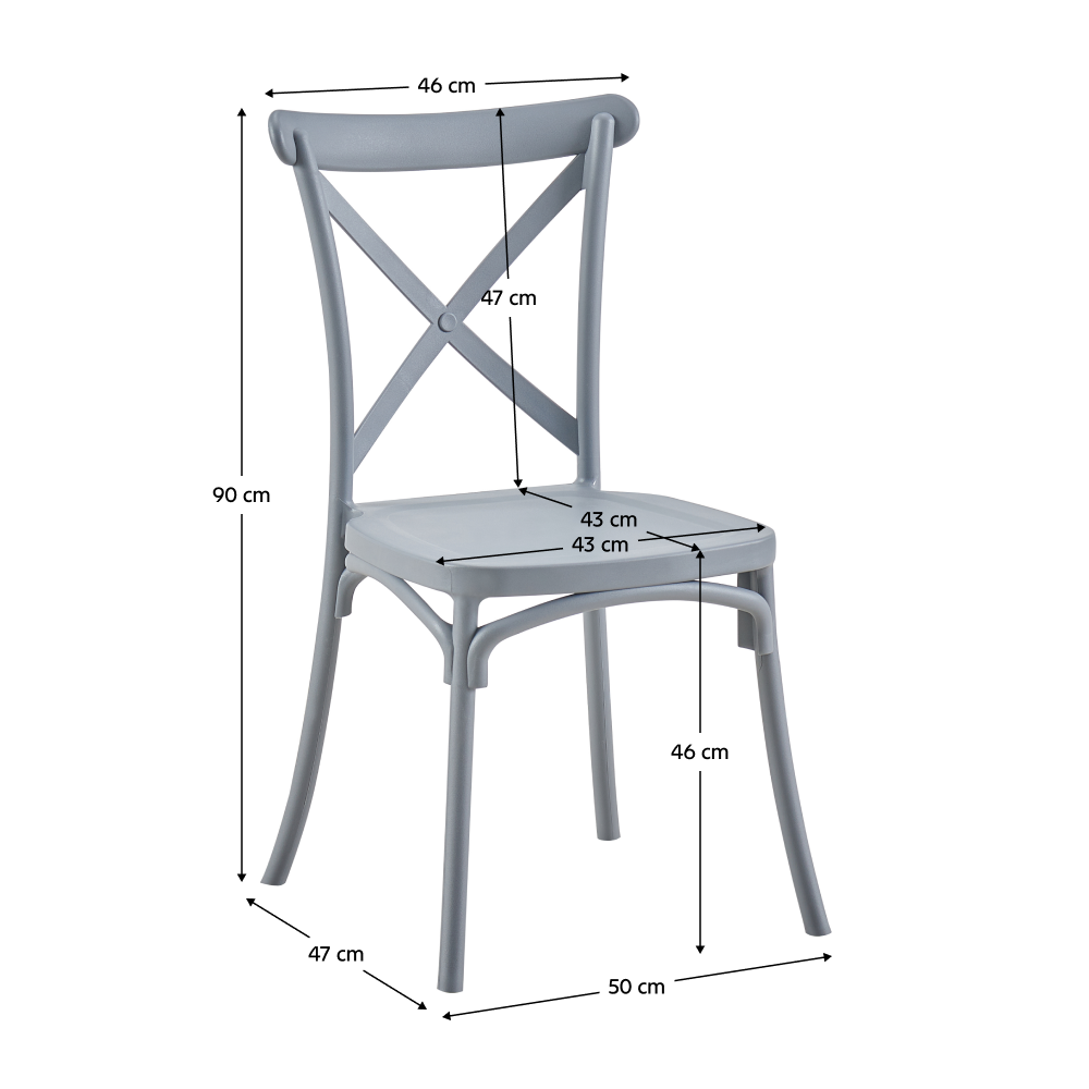 Rakásolható szék, szürke, SAVITA Rakásolható szék, szürke, SAVITA