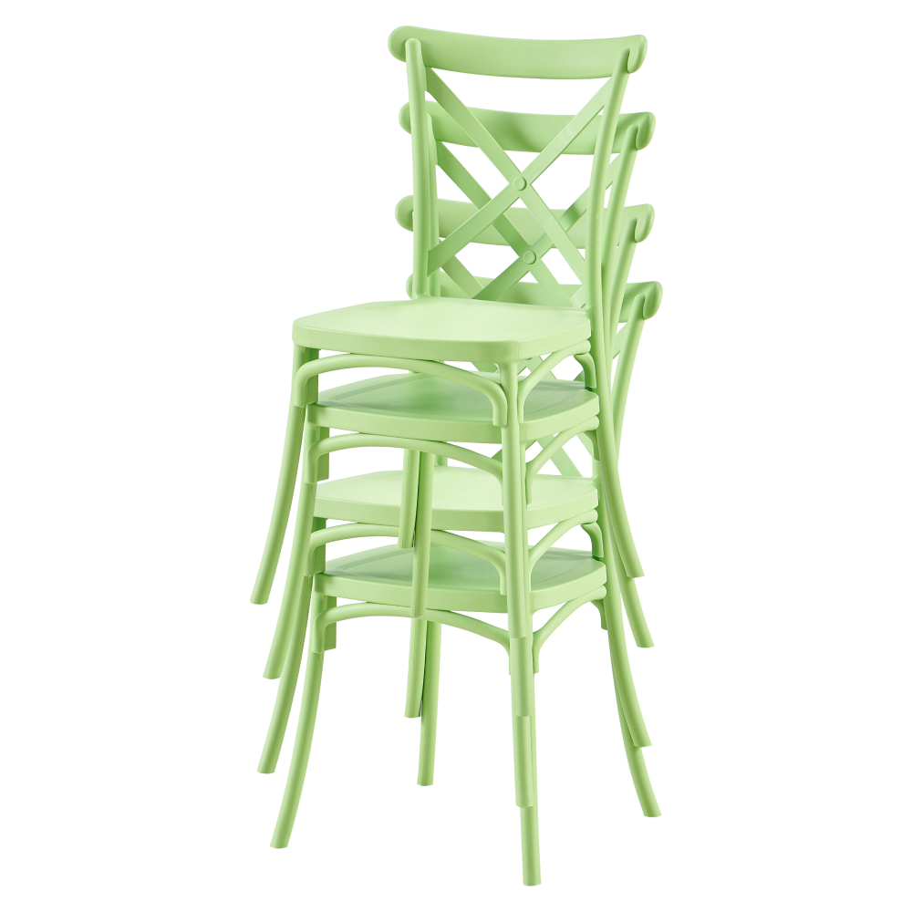 Rakásolható szék, zöld, SAVITA