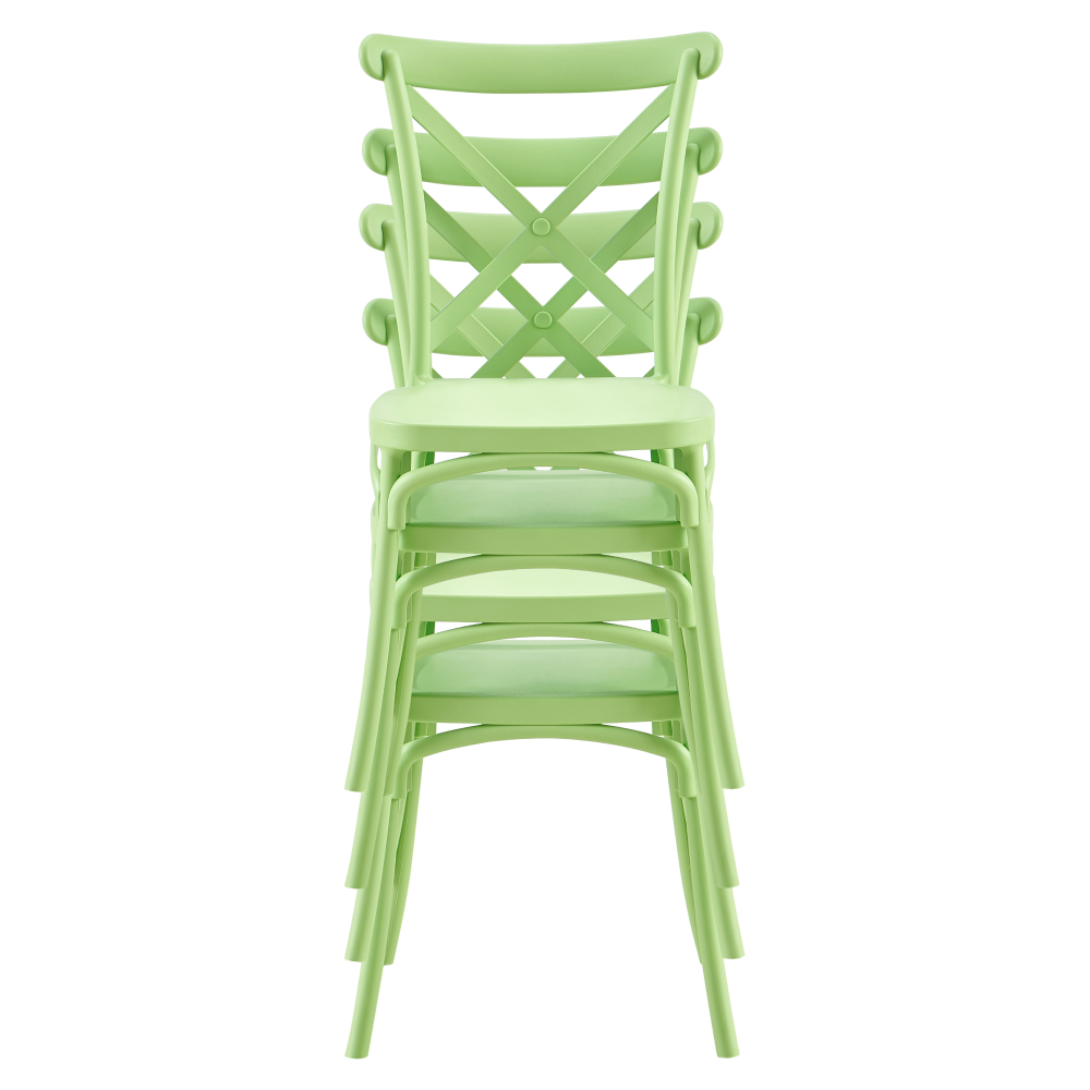 Rakásolható szék, zöld, SAVITA