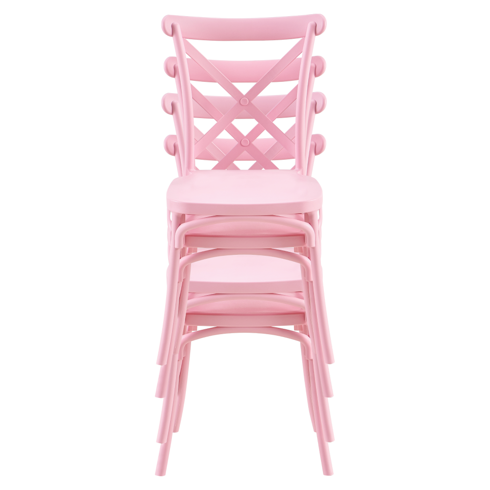 Rakásolható szék, rózsaszín, SAVITA