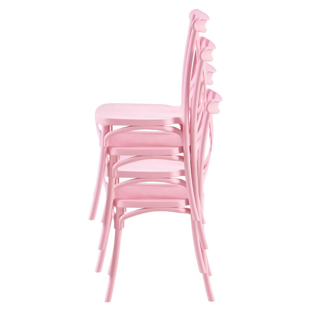 Rakásolható szék, rózsaszín, SAVITA