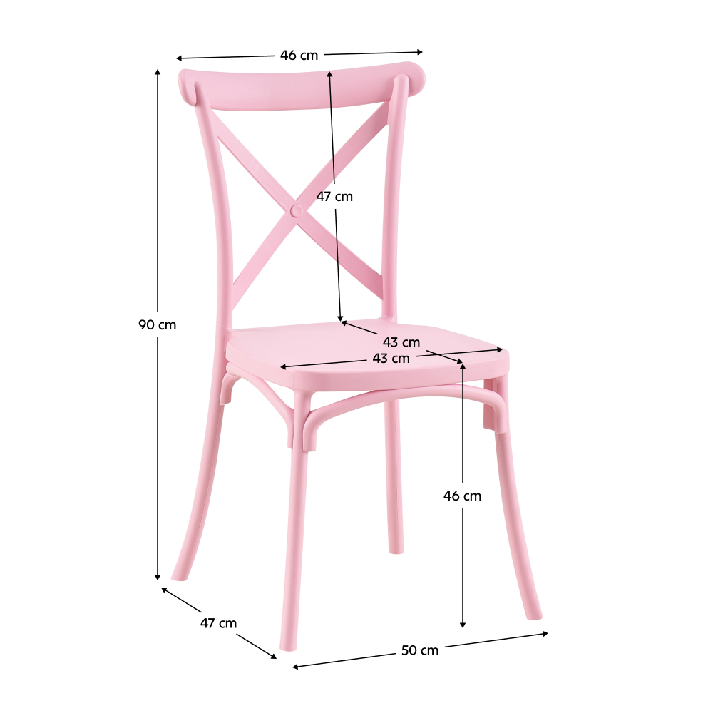 Rakásolható szék, rózsaszín, SAVITA