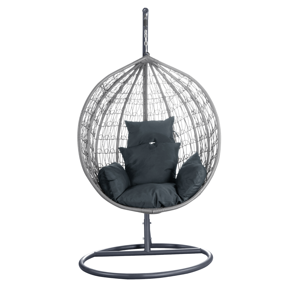 Függőfotel, szürke, NOLEO