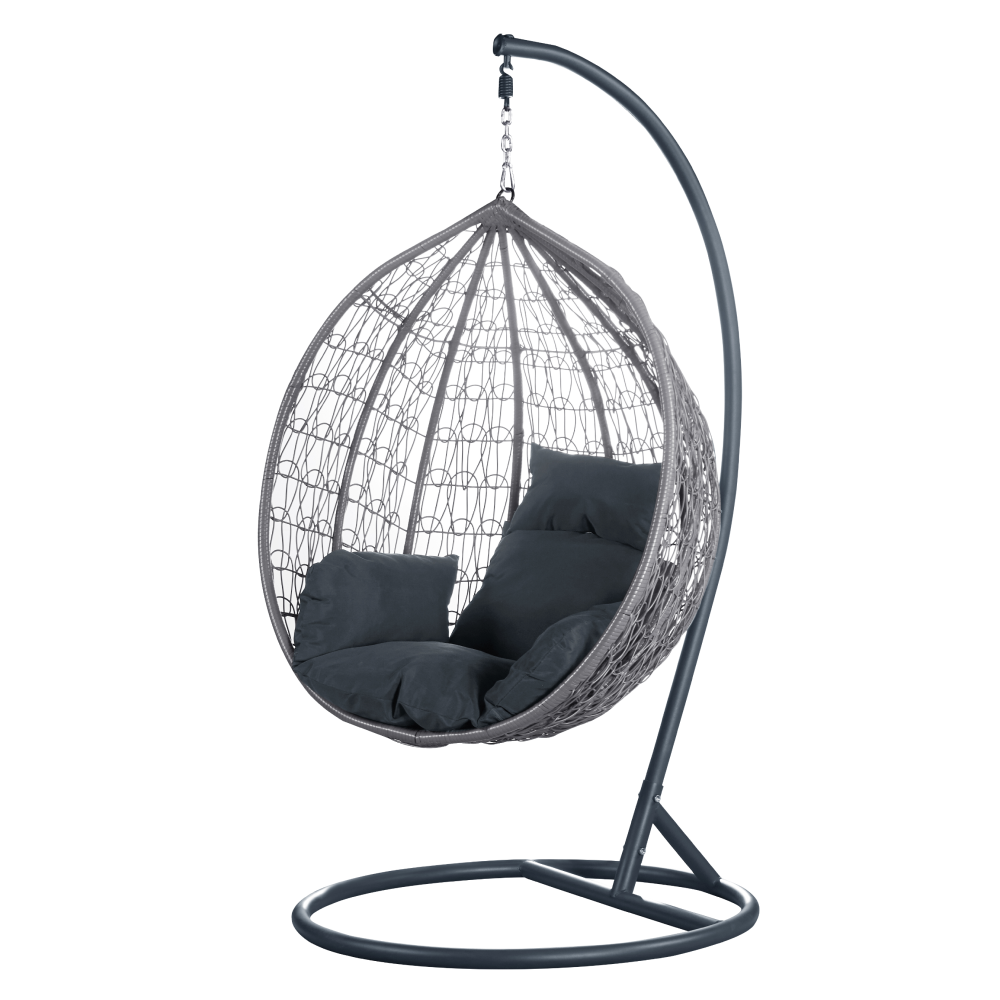 Függőfotel, szürke, NOLEO