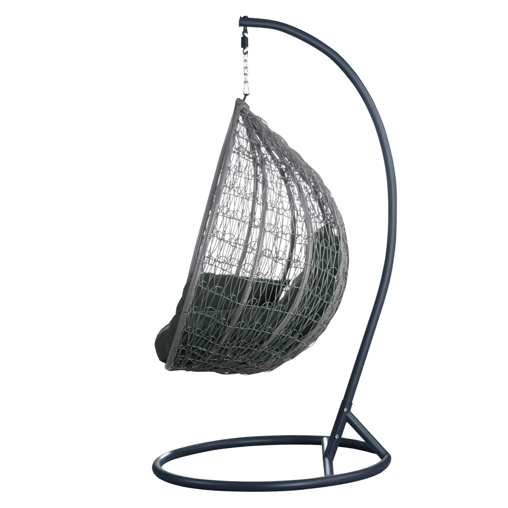 Függőfotel, szürke, NOLEO