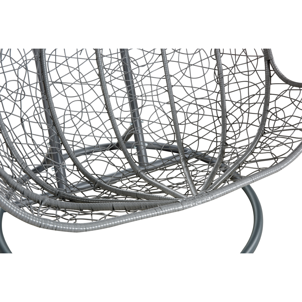 Dupla függőfotel, szürke, DELIA