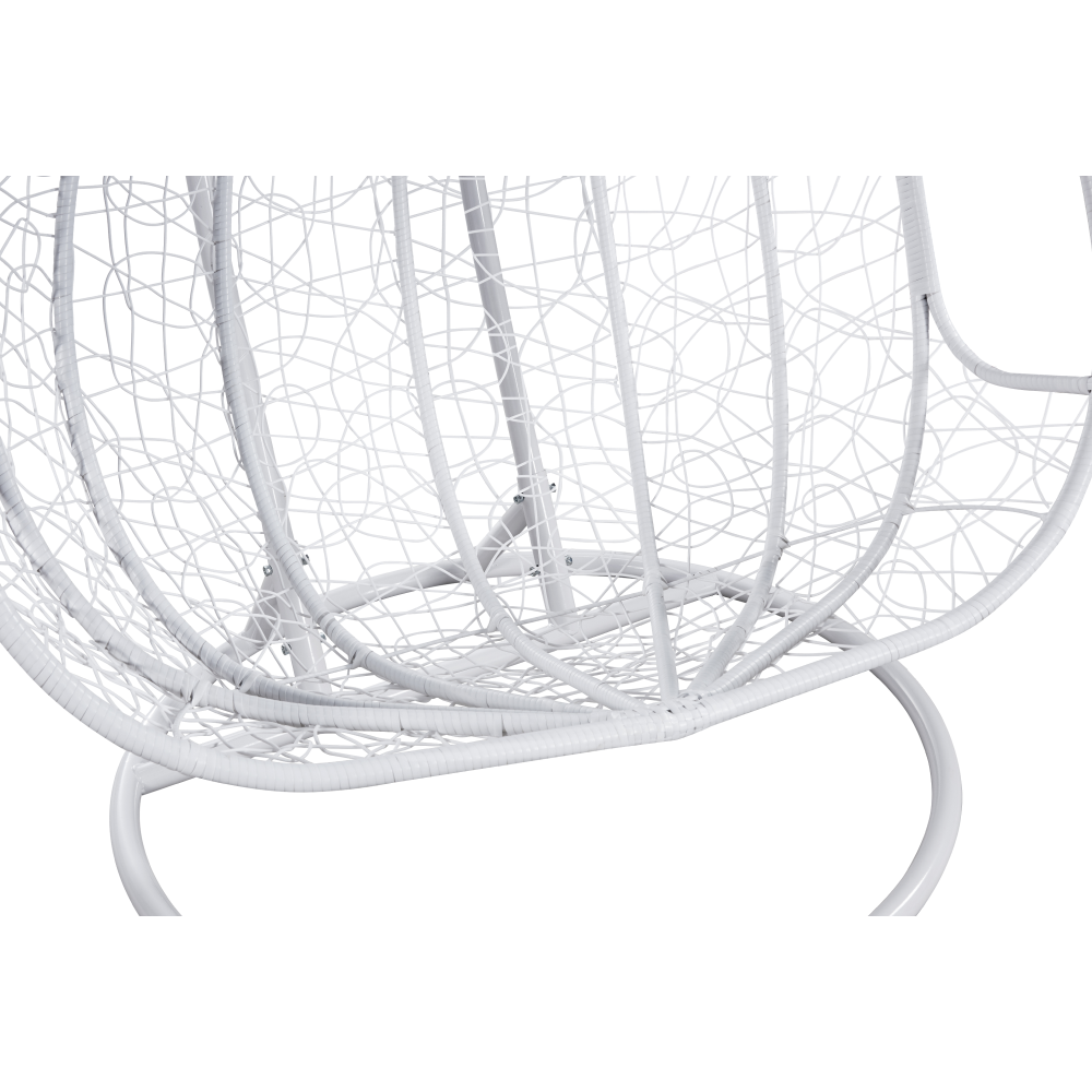 Dupla függőfotel, fehér/virágos minta, DELIA