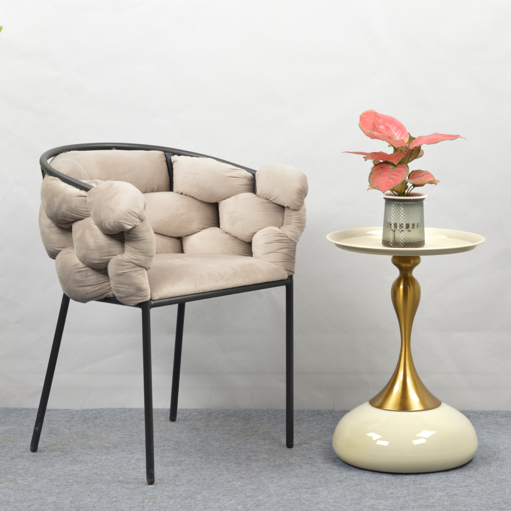 Jedálenské kreslo, sivohnedá Taupe Velvet látka/čierna, DOROTA