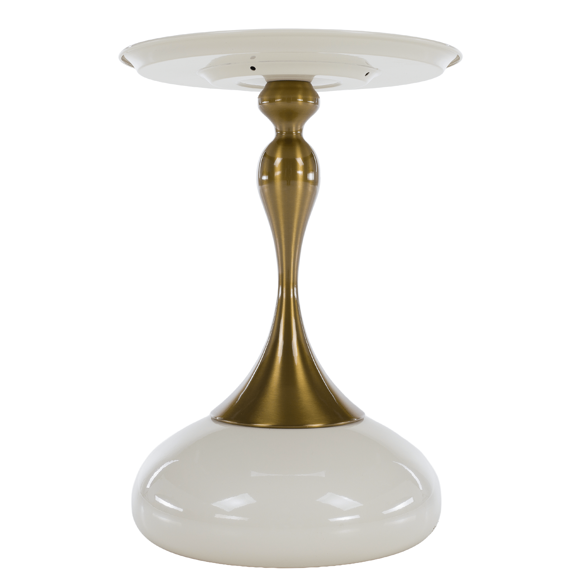 Kisasztal, fehér Ivory/arany, FEJ