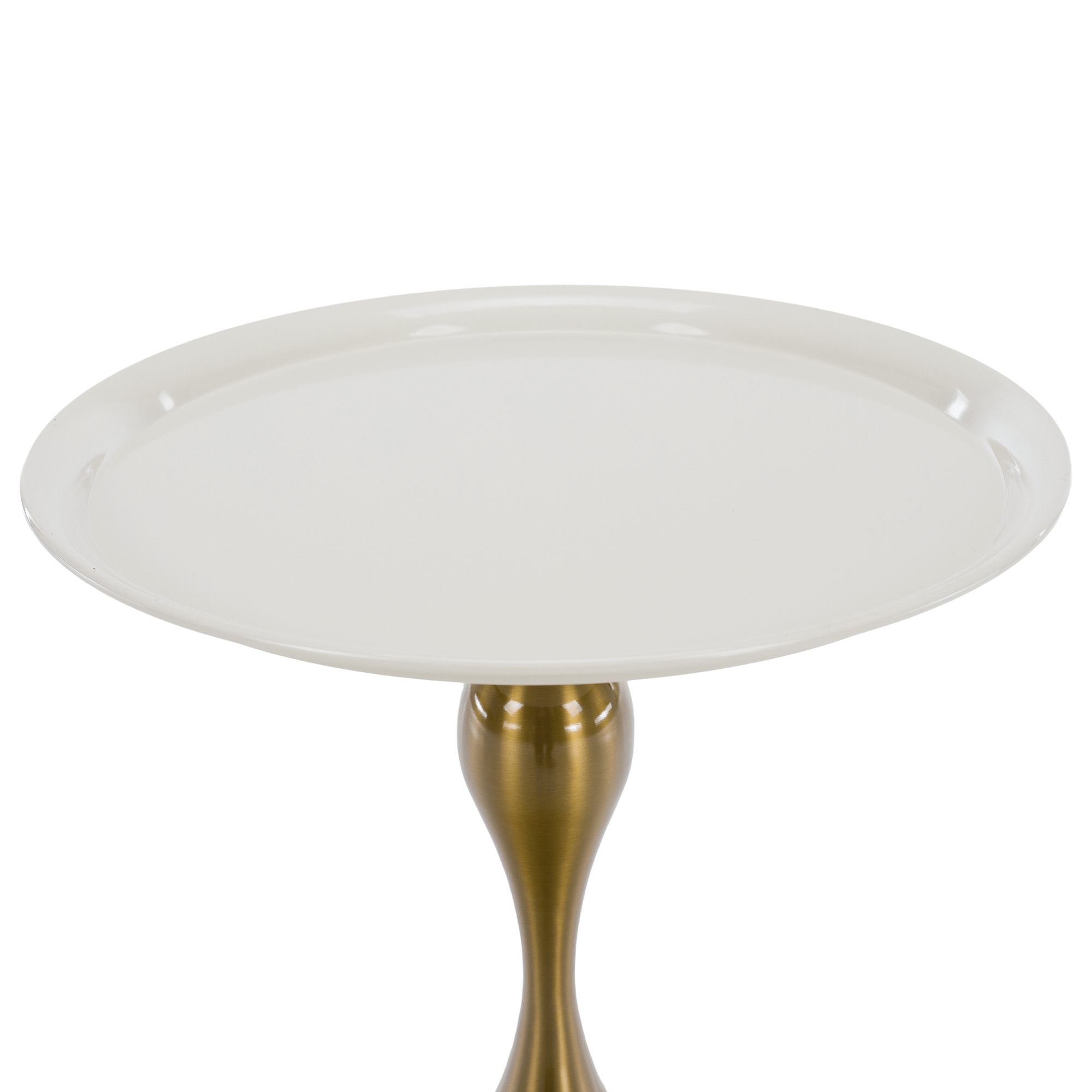 Kisasztal, fehér Ivory/arany, FEJ