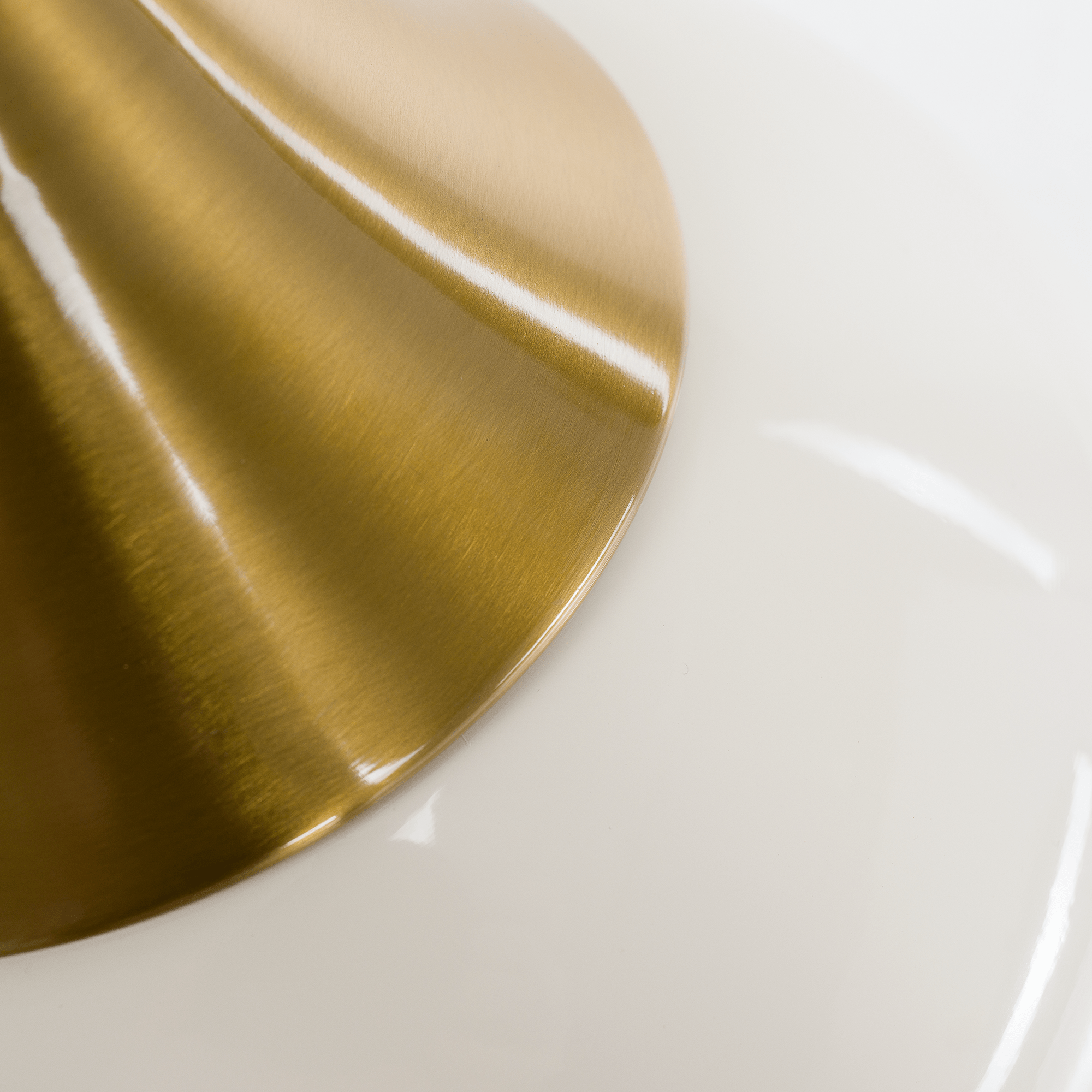 Kisasztal, fehér Ivory/arany, FEJ