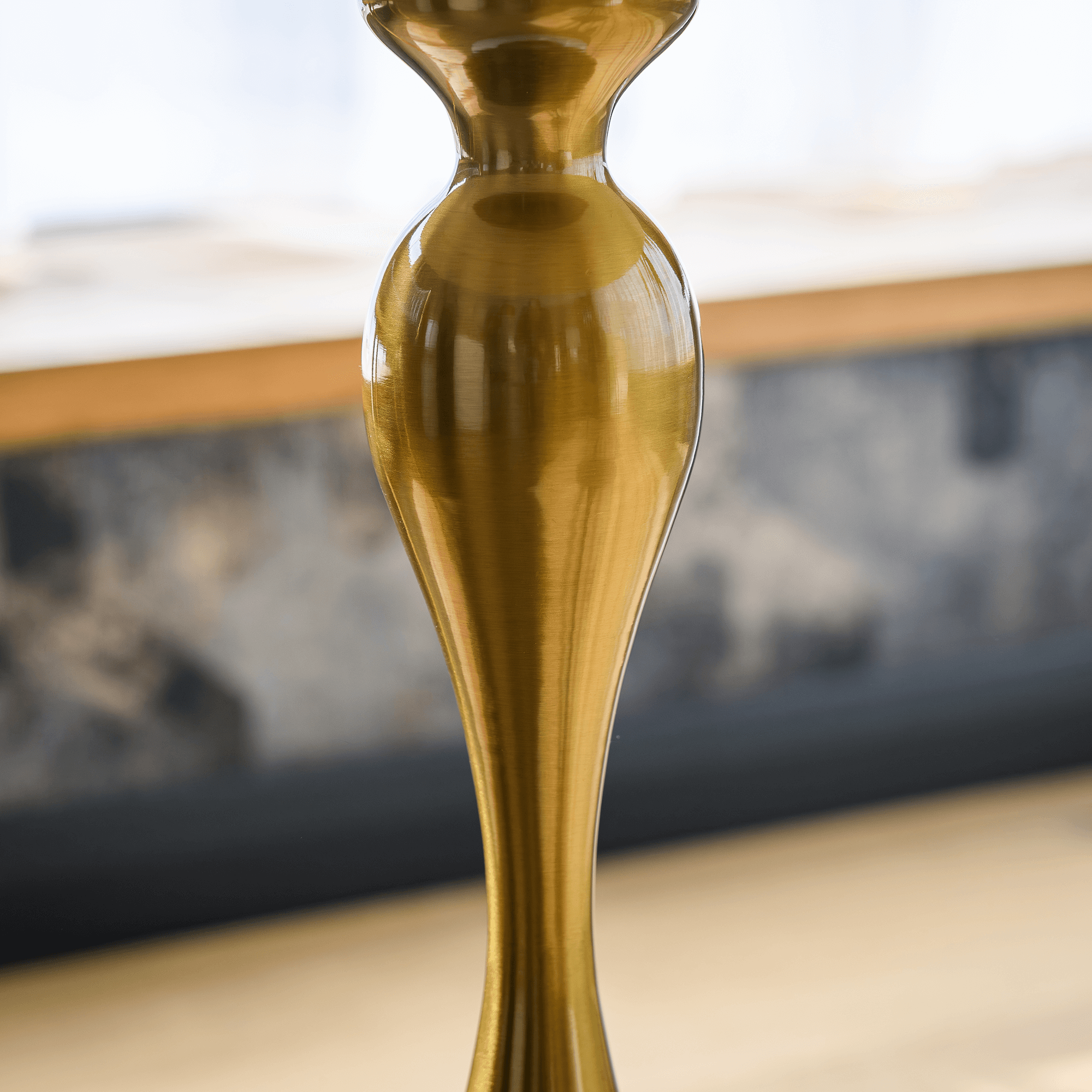 Kisasztal, fehér Ivory/arany, FEJ