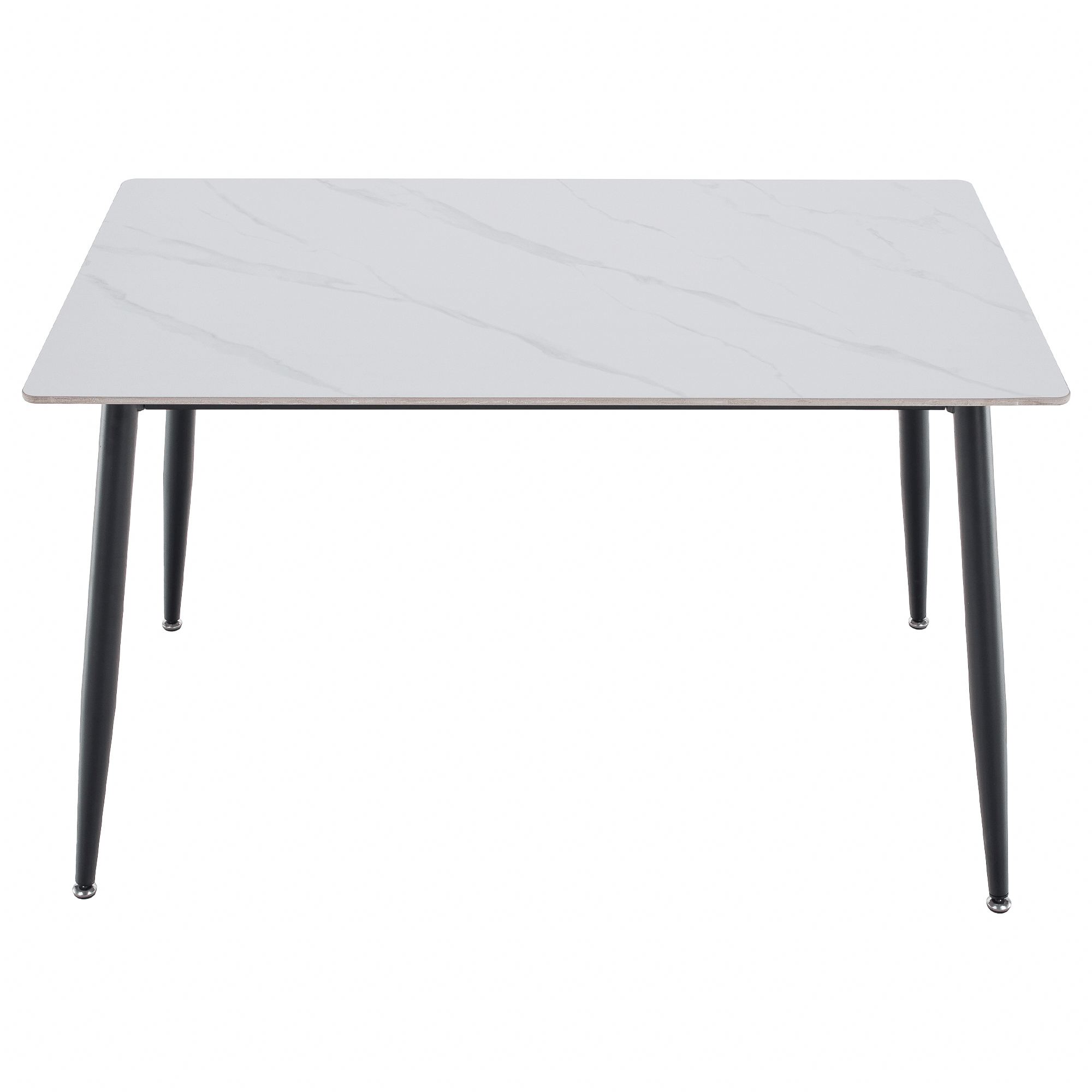 Étkezőasztal, fehér márvány/fekete, 121x71 cm, FLORENC TYP 1 Étkezőasztal, fehér márvány/fekete, 121x71 cm, FLORENC TYP 1