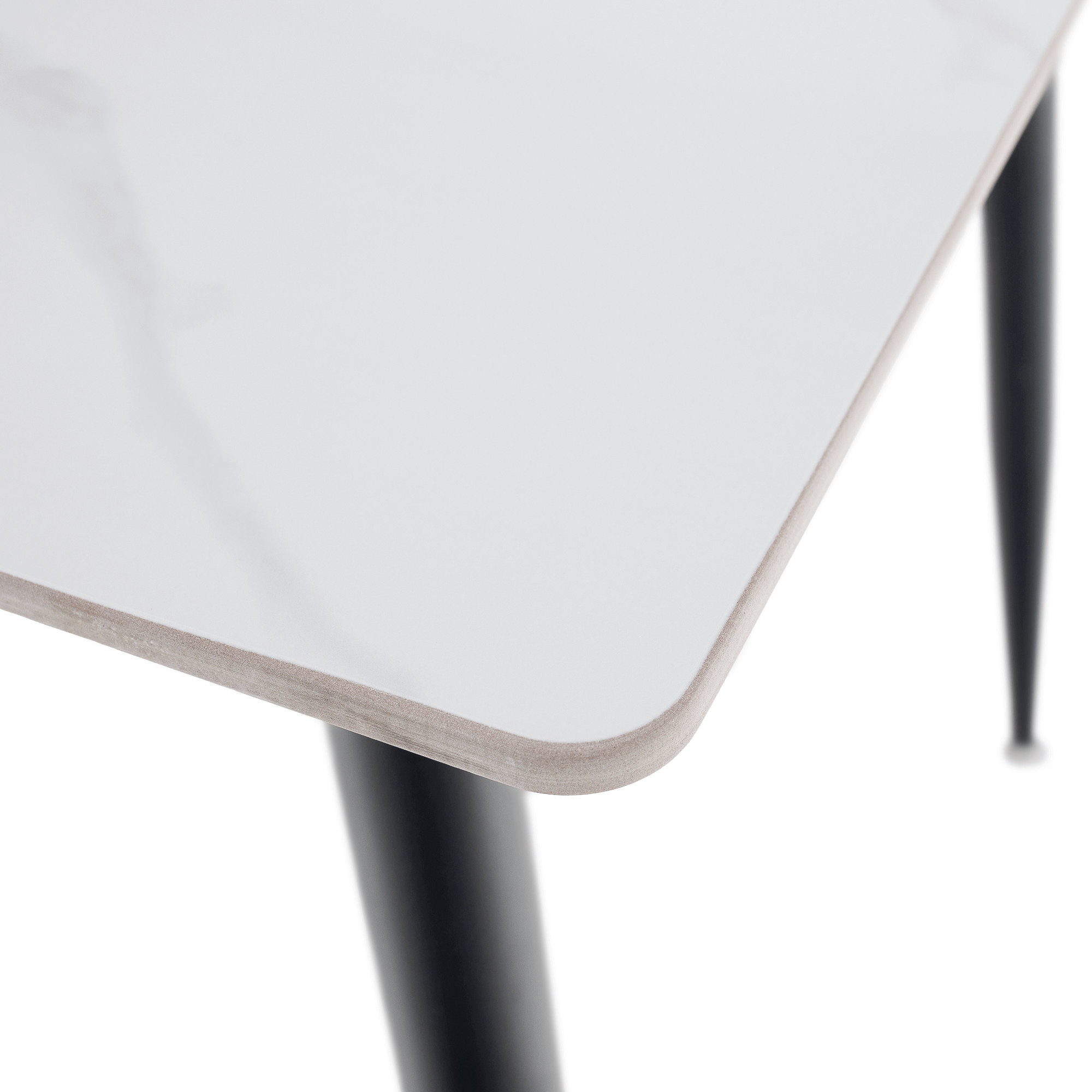 Étkezőasztal, fehér márvány/fekete, 121x71 cm, FLORENC TYP 1 Étkezőasztal, fehér márvány/fekete, 121x71 cm, FLORENC TYP 1